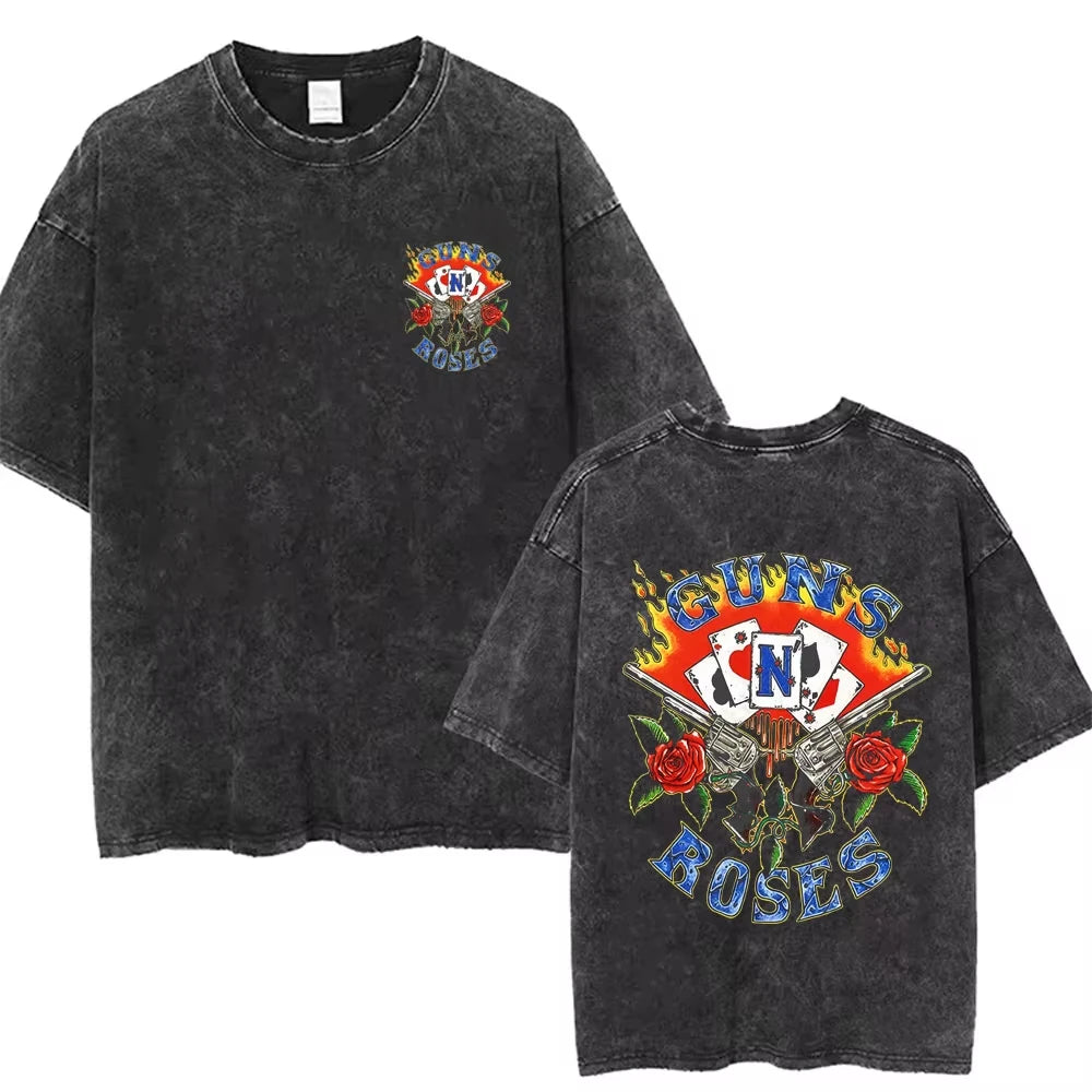 Mens T-Shirts Men Guns N Roses 85 Washed Vintage, different models