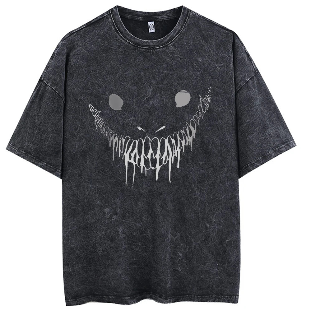Streetwear T-Shirt Retro Vintage Washed berserk