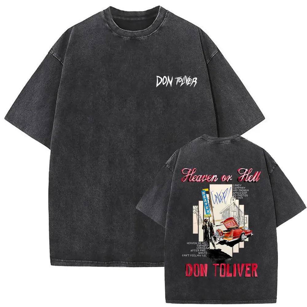 Washed Vintage Rapper Don Toliver Hardstone Psycho  Oversized T-shirts, different models