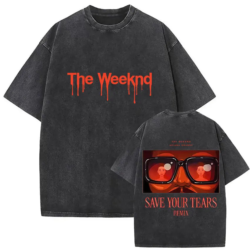 The Weeknd Vintage Washed T Shirt Men, different model