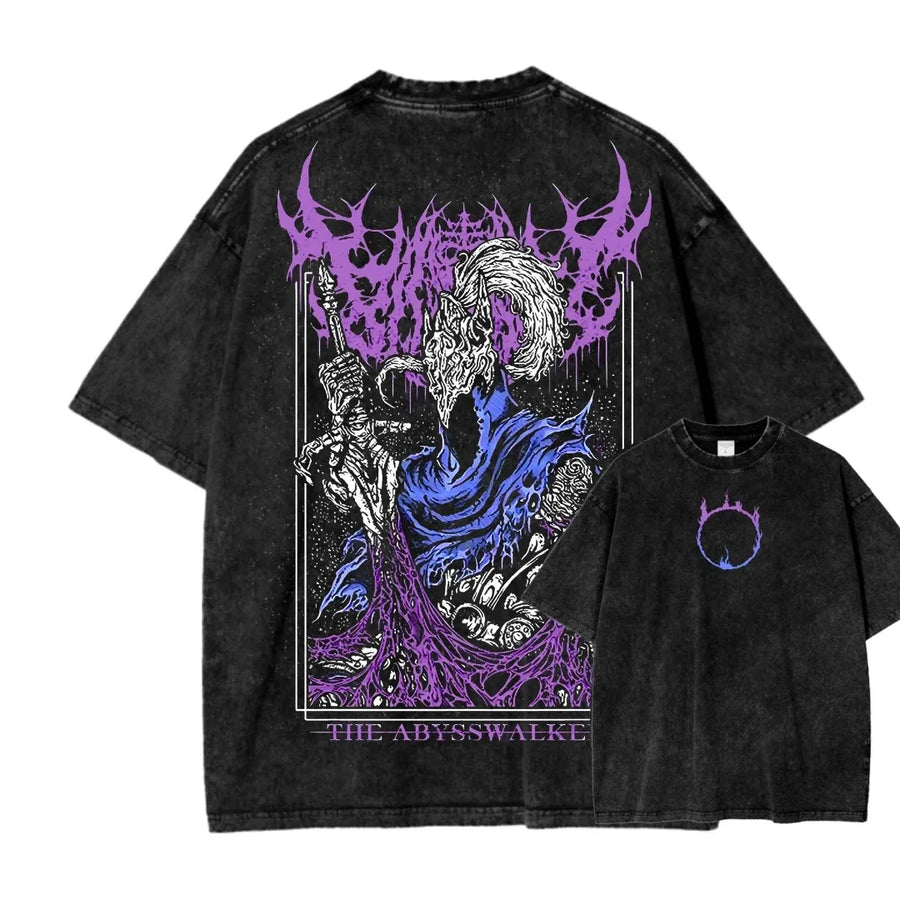 Dark Souls Washed T-Shirt Soft Loose Unisex