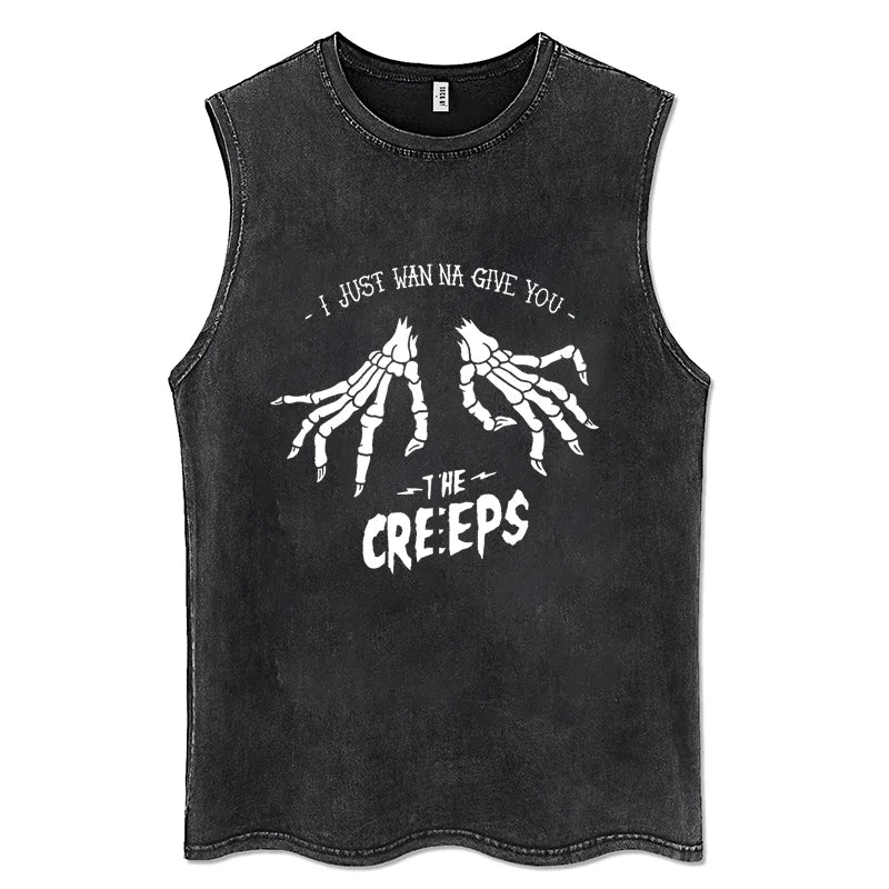 Y2K Tanks Tops for Men Women Vintage Black Men's Tshirts Gothic