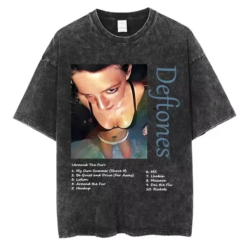 Deftones Washed Vintage Y2k Tshirt Men. different models