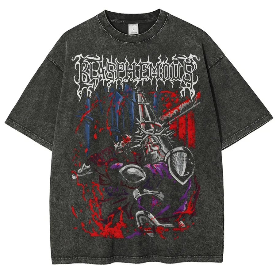 Dark Souls Washed T-Shirt Soft Loose Unisex
