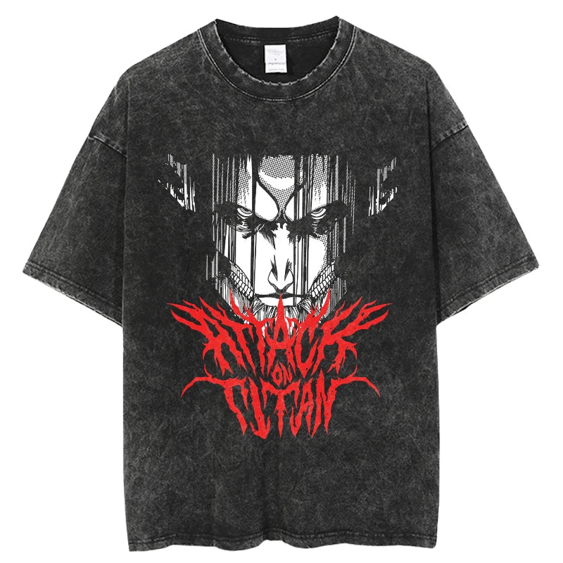 Attack On Titan T-shirts Tee Men Women Vintage Manga Oversized Casual, Different models