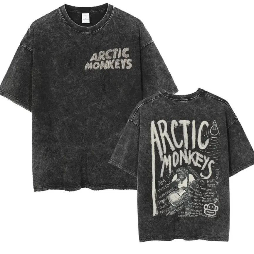 Retro Rock Arctic Monkeys T-Shrit Men's Vintage Washed Oversized Y2k, different models