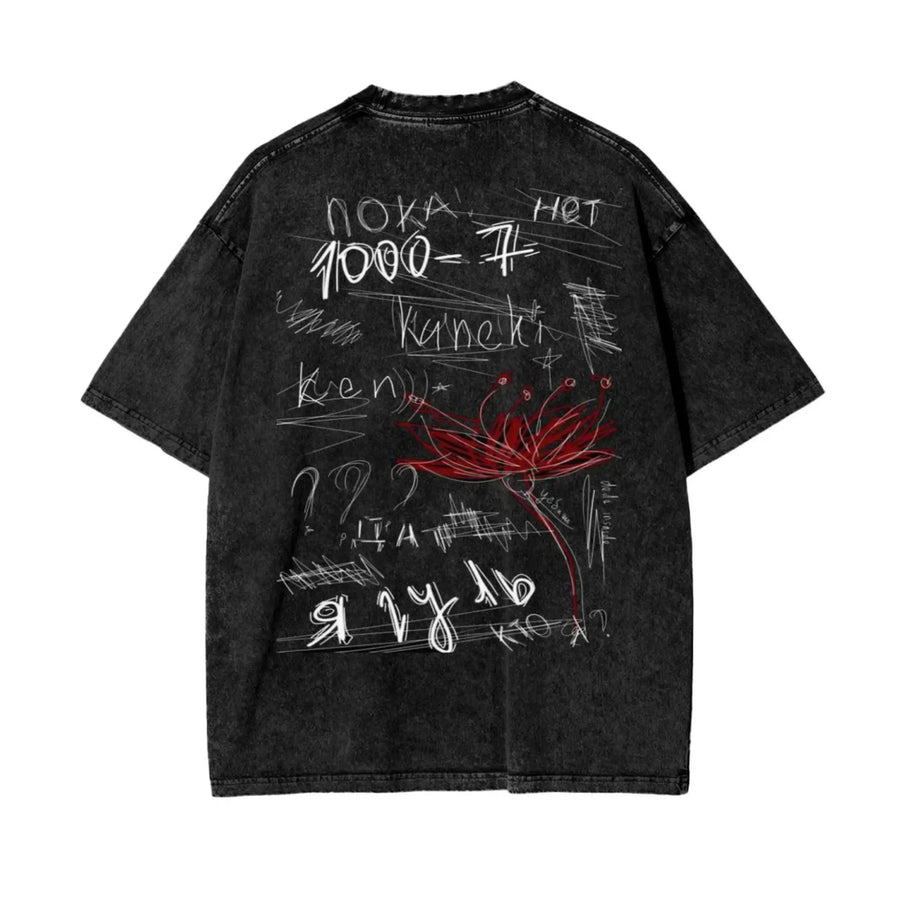 Ken Kaneki Tokyo Ghoul T-Shirt Oversized Acid Washed Anime  for Him or Her, Different models