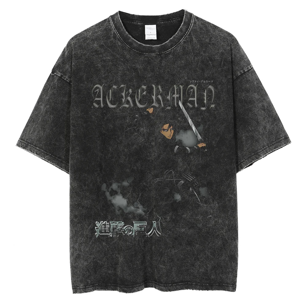 Attack On Titan T-shirts Tee Men Women Vintage Manga Oversized Casual, Different models