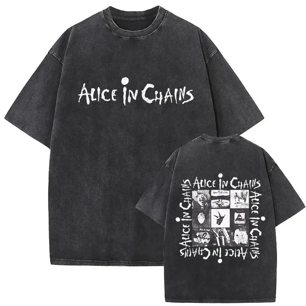 T-Shirt Rock Band Alice in Chains Dirt Washed Vintage  Y2k, different models