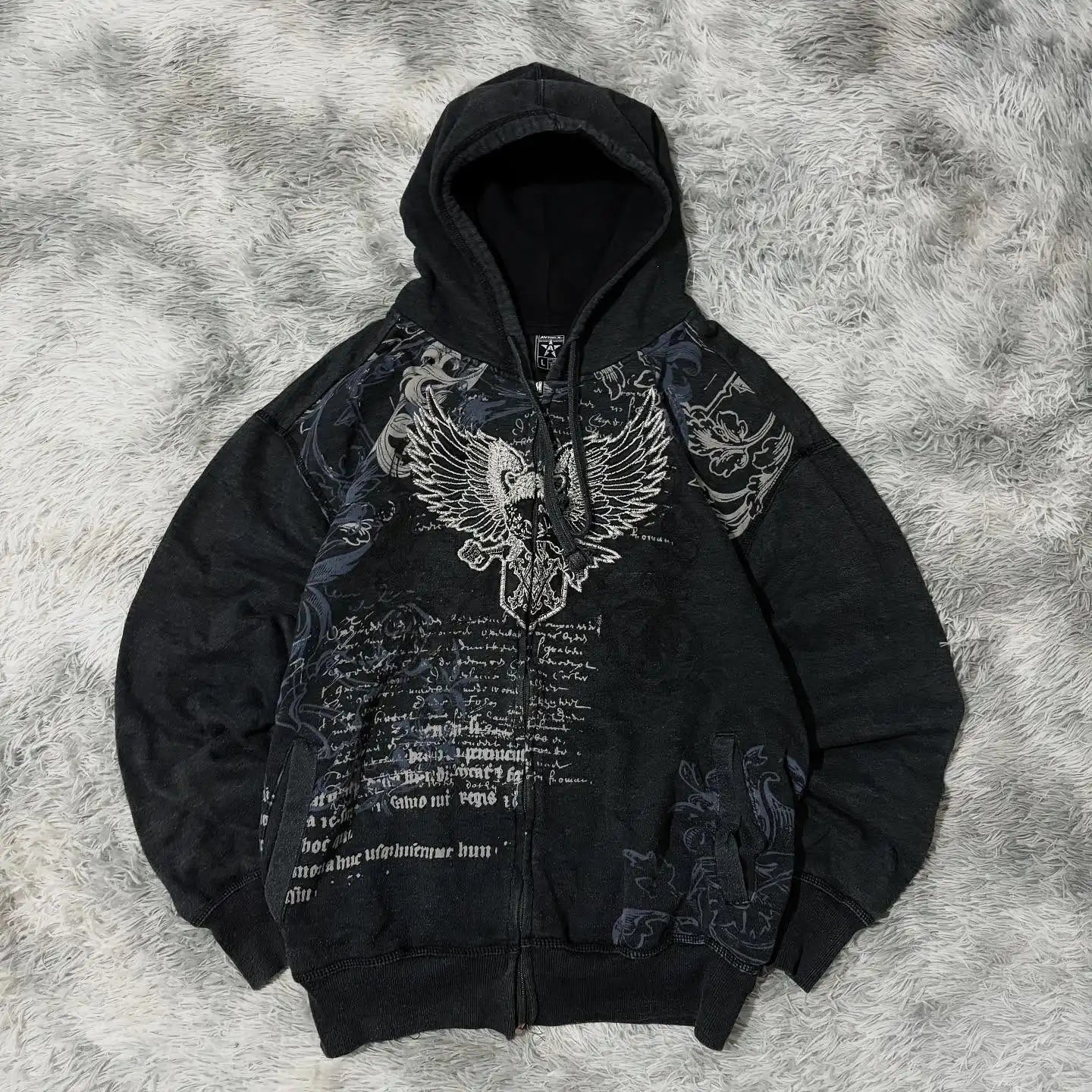 Oversized Pattern Printed Zipper Hooded Sweater Men Y2K Gothic 2026, different models