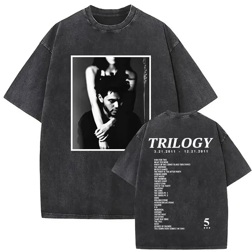 The Weeknd Vintage Washed T Shirt Men, different model