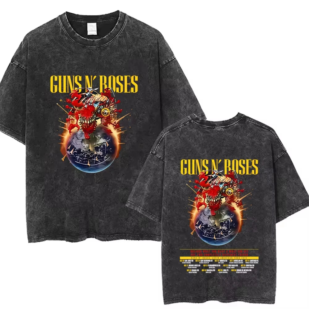Mens T-Shirts Men Guns N Roses 85 Washed Vintage, different models