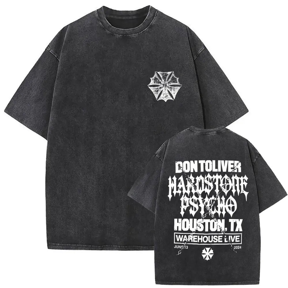 Washed Vintage Rapper Don Toliver Hardstone Psycho  Oversized T-shirts, different models