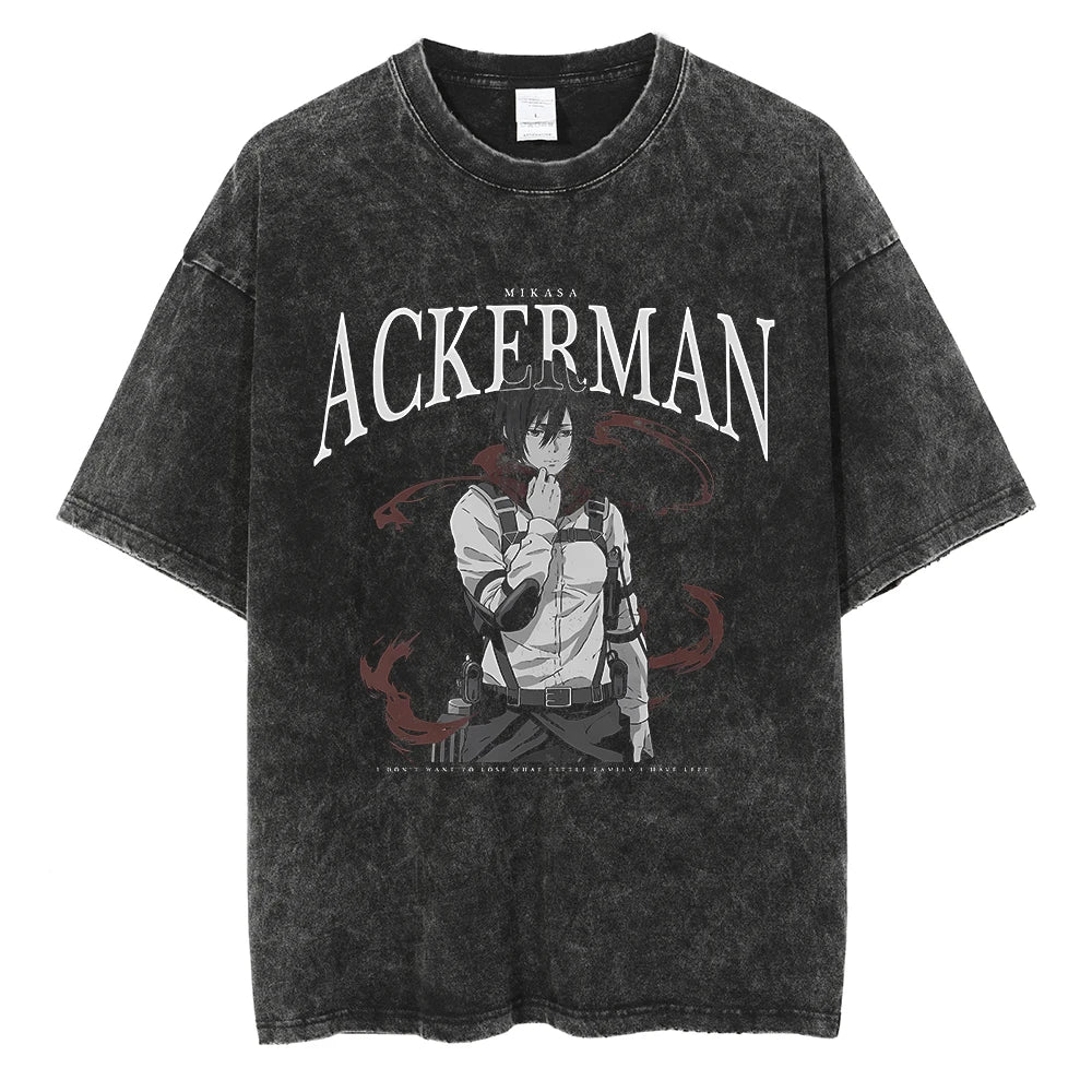 Attack On Titan T-shirts Tee Men Women Vintage Manga Oversized Casual, Different models