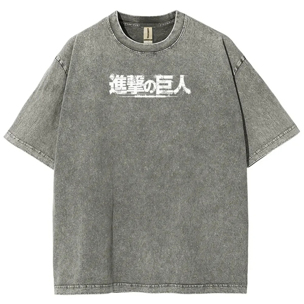 Attack On Titan Tee Men Women Washed  Manga Vintage, Different models