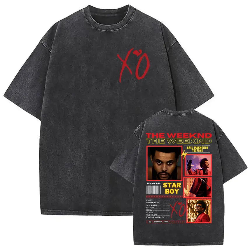 The Weeknd Vintage Washed T Shirt Men, different model