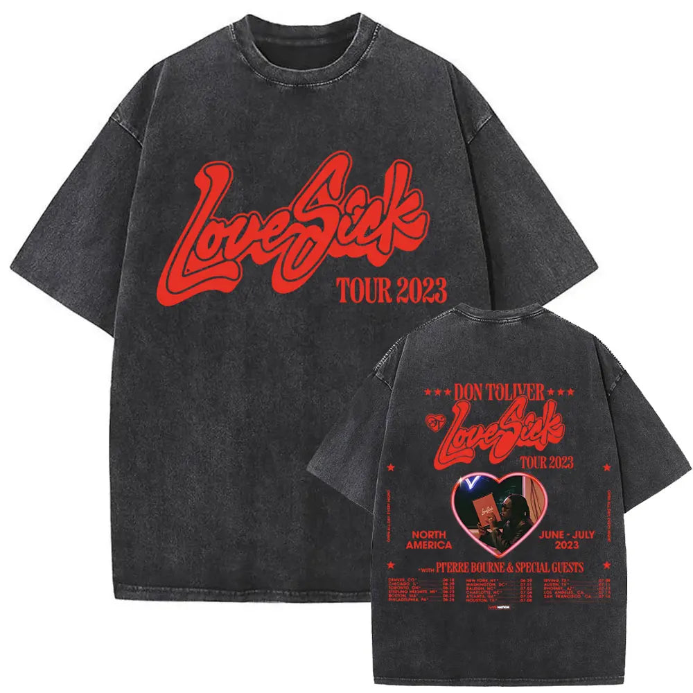 Washed Vintage Rapper Don Toliver Hardstone Psycho  Oversized T-shirts, different models