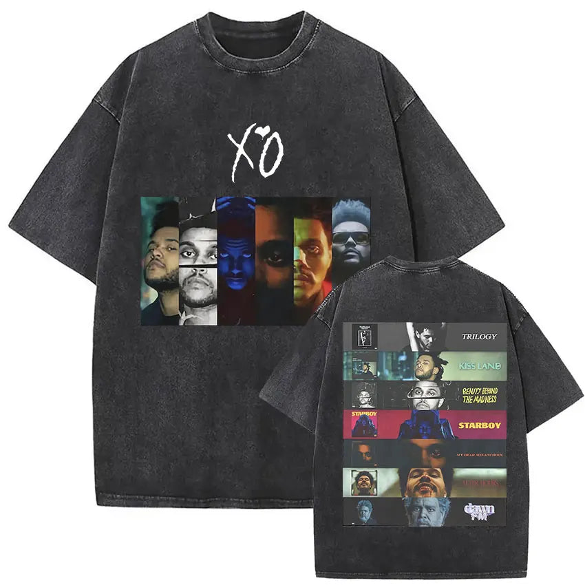 The Weeknd Vintage Washed T Shirt Men, different model