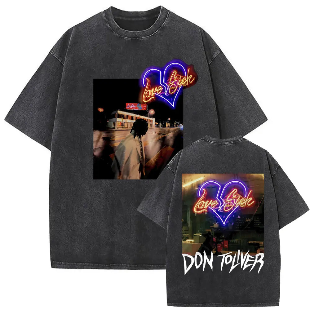 Washed Vintage Rapper Don Toliver Hardstone Psycho  Oversized T-shirts, different models
