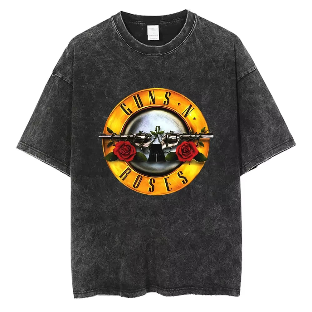 Mens T-Shirts Men Guns N Roses 85 Washed Vintage, different models