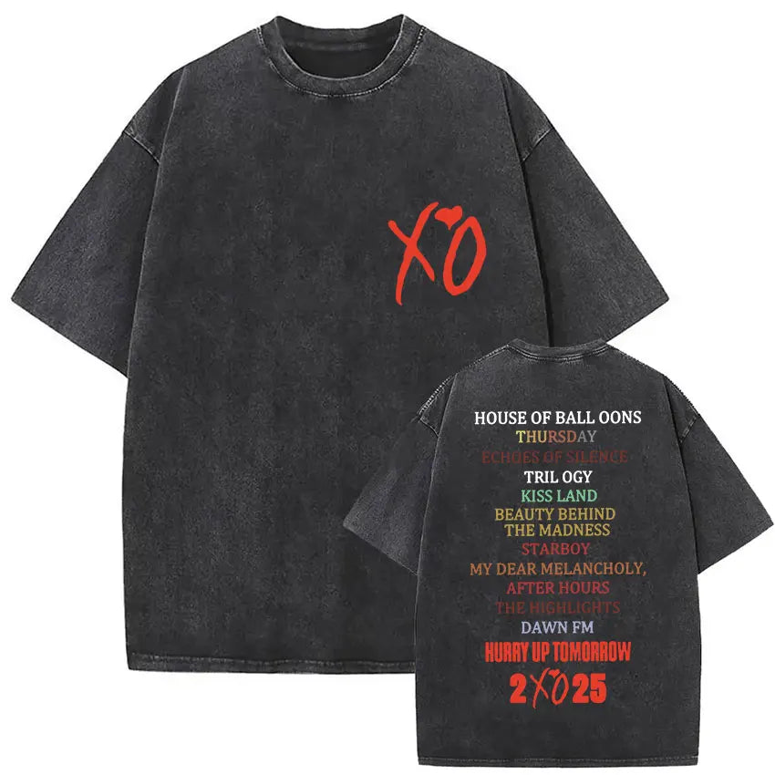 The Weeknd Vintage Washed T Shirt Men, different model