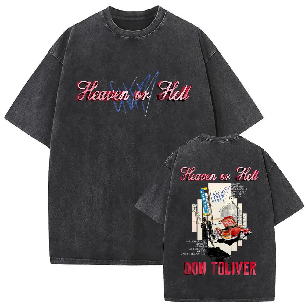 Washed Vintage Rapper Don Toliver Hardstone Psycho  Oversized T-shirts, different models