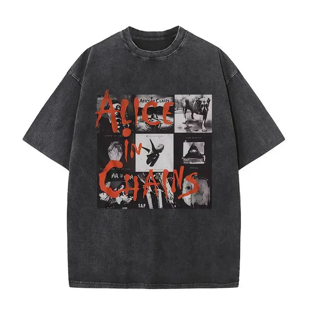 T-Shirt Rock Band Alice in Chains Dirt Washed Vintage  Y2k, different models