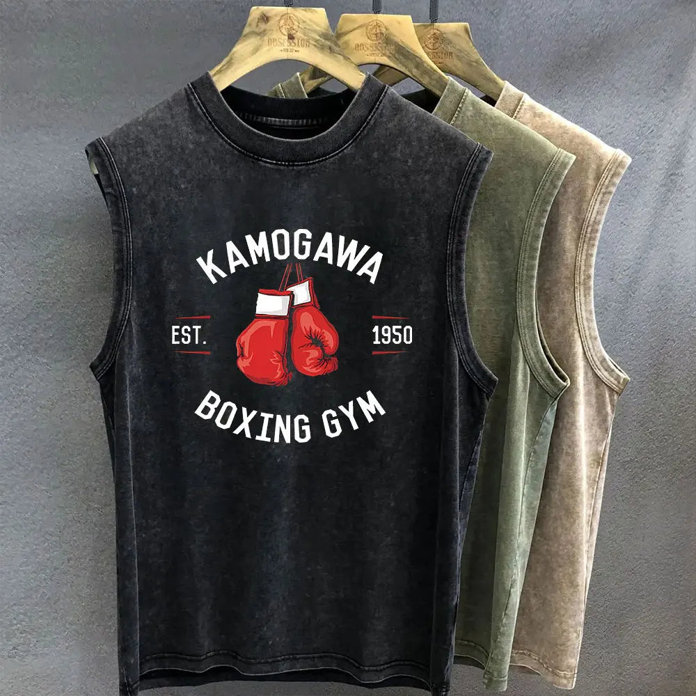 Men's Tank Top Anime Hajime No Ippo Oversized Gym  Vintage Wash Y2k, different models