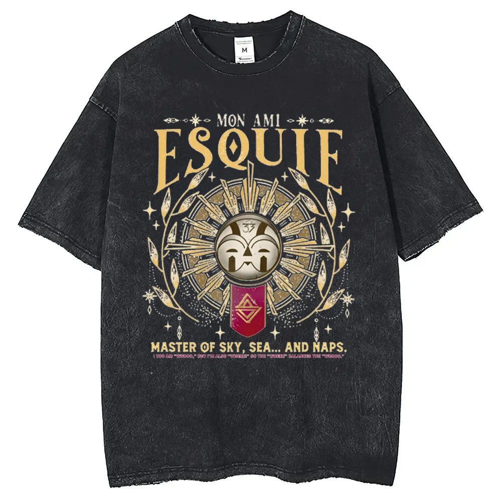 Clair Obscur Expedition 33 T-shirts for Men Merch T-Shirt Vintage Wash