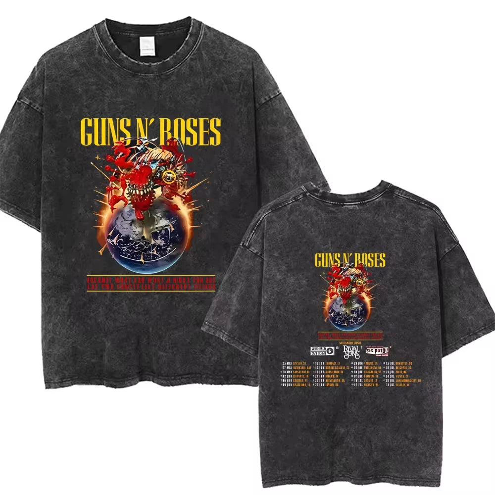 Mens T-Shirts Men Guns N Roses 85 Washed Vintage, different models