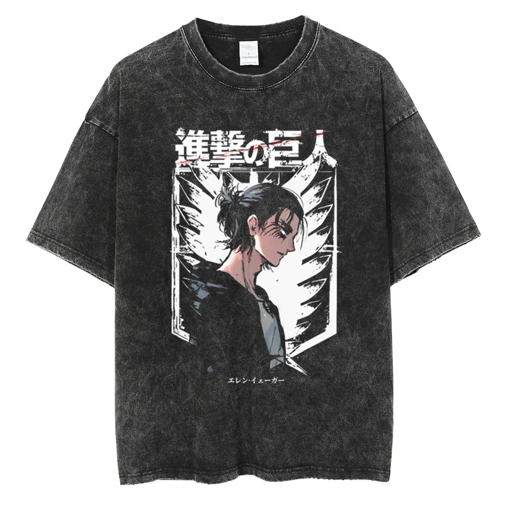 Attack On Titan T-shirts Tee Men Women Vintage Manga Oversized Casual, Different models