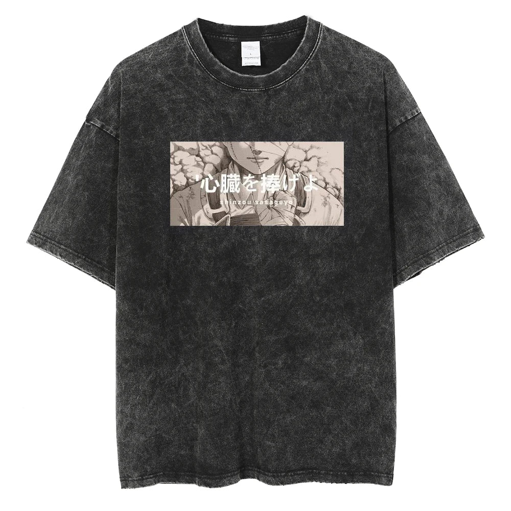 Attack On Titan T-shirts Tee Men Women Vintage Manga Oversized Casual, Different models