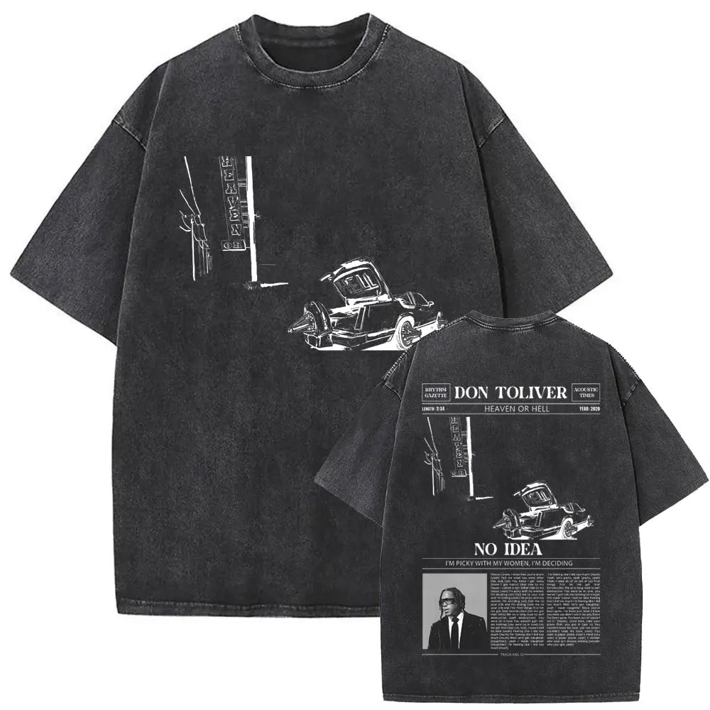 Washed Vintage Rapper Don Toliver Hardstone Psycho  Oversized T-shirts, different models
