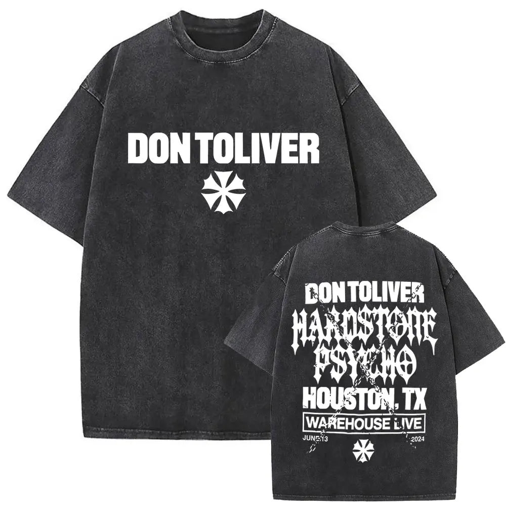 Washed Vintage Rapper Don Toliver Hardstone Psycho  Oversized T-shirts, different models