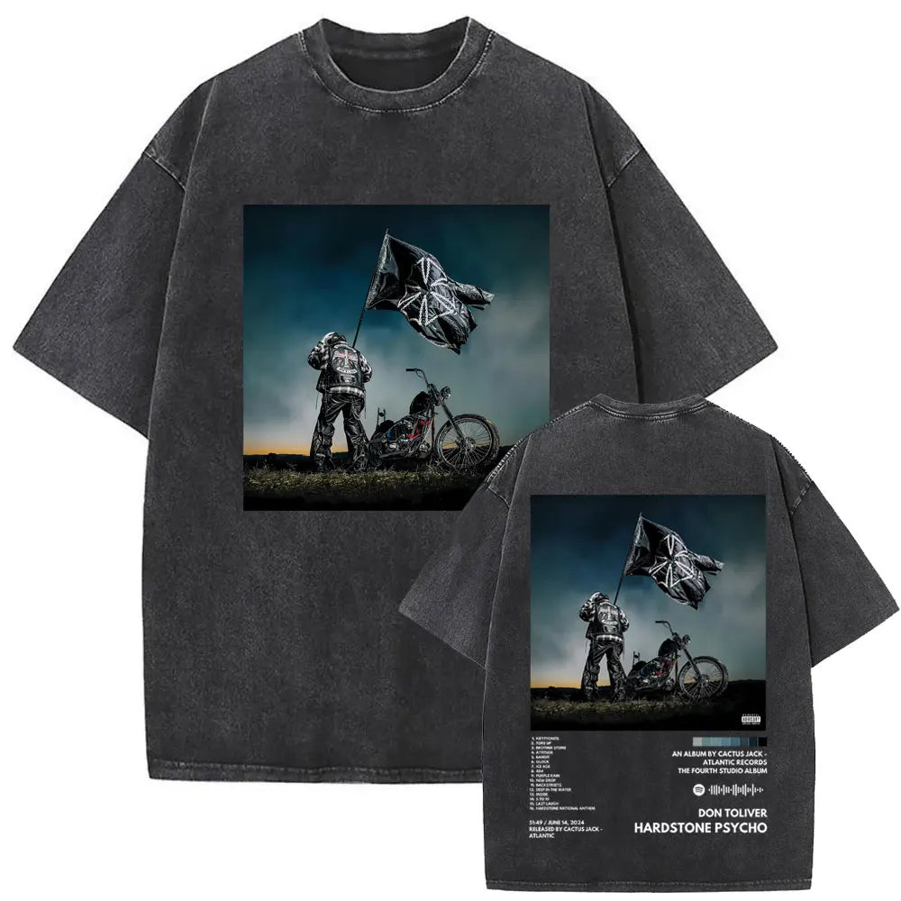 Washed Vintage Rapper Don Toliver Hardstone Psycho  Oversized T-shirts, different models