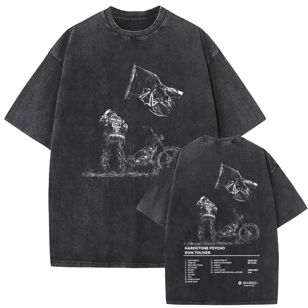 Washed Vintage Rapper Don Toliver Hardstone Psycho  Oversized T-shirts, different models