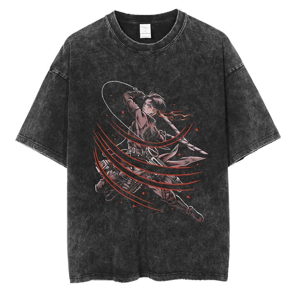 Attack On Titan T-shirts Tee Men Women Vintage Manga Oversized Casual, Different models