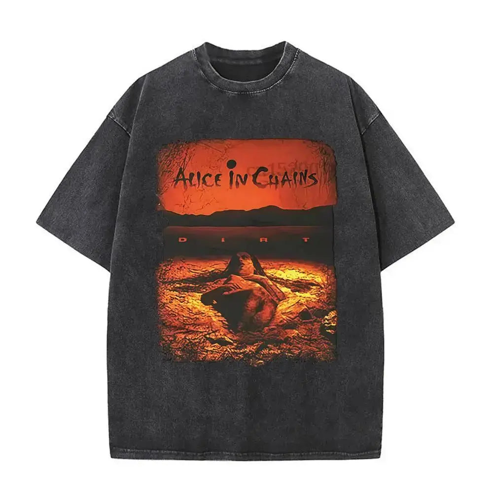 T-Shirt Rock Band Alice in Chains Dirt Washed Vintage  Y2k, different models
