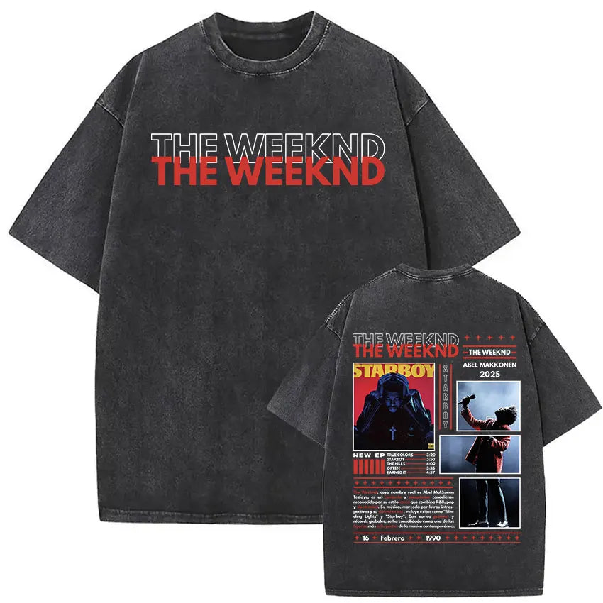The Weeknd Vintage Washed T Shirt Men, different model