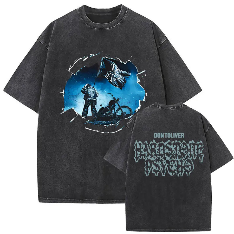 Washed Vintage Rapper Don Toliver Hardstone Psycho  Oversized T-shirts, different models