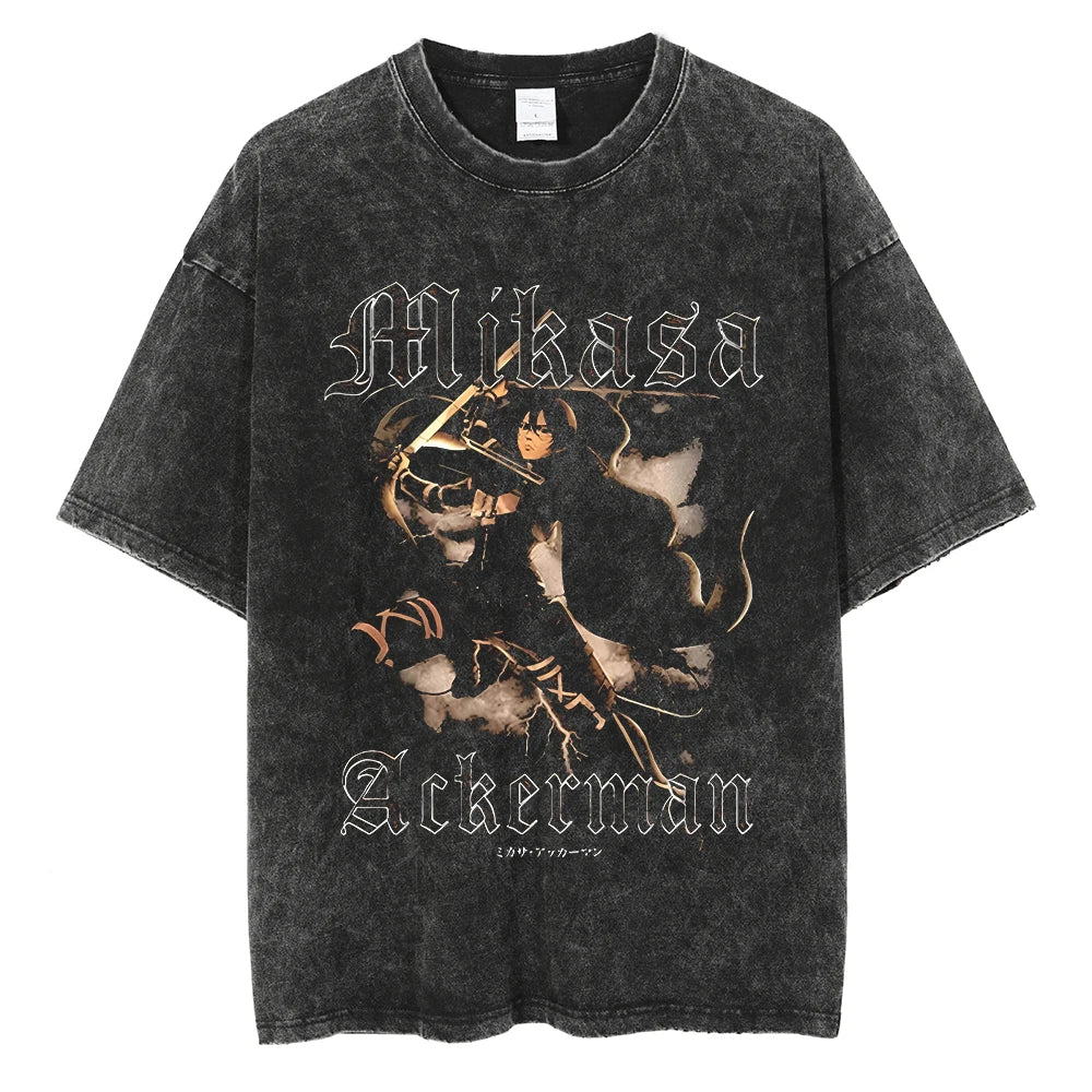 Attack On Titan T-shirts Tee Men Women Vintage Manga Oversized Casual, Different models