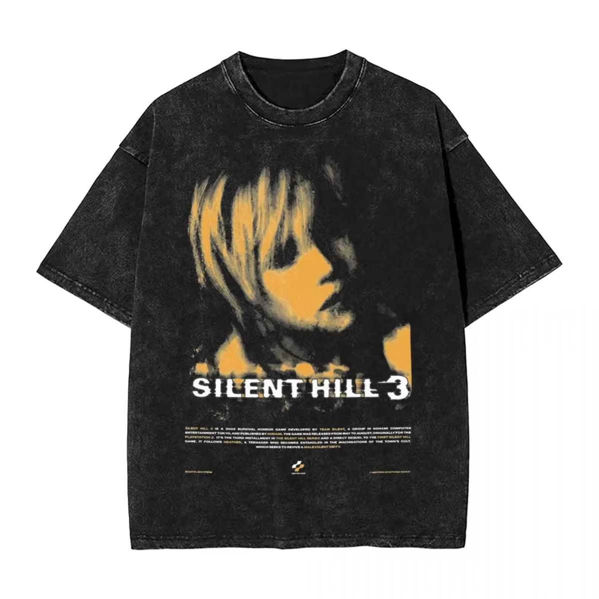 Washed Horror Silent Hill Heavens T-Shirt Streetwear Men Women