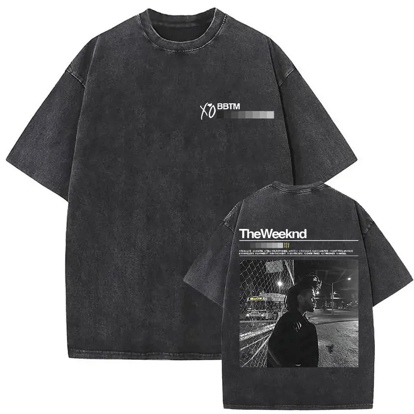 The Weeknd Vintage Washed T Shirt Men, different model
