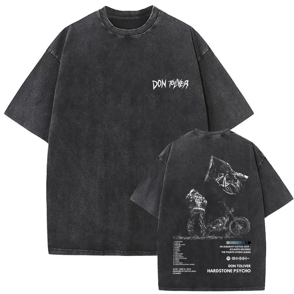 Washed Vintage Rapper Don Toliver Hardstone Psycho  Oversized T-shirts, different models