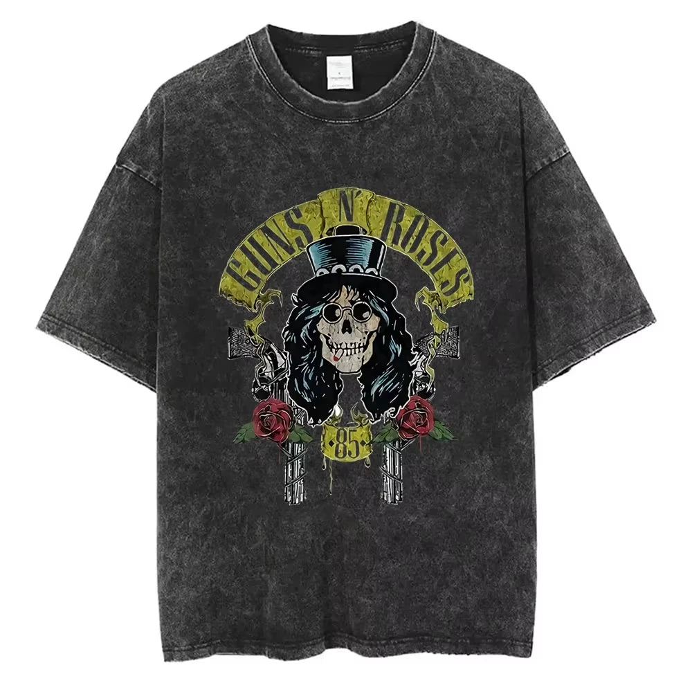 Mens T-Shirts Men Guns N Roses 85 Washed Vintage, different models