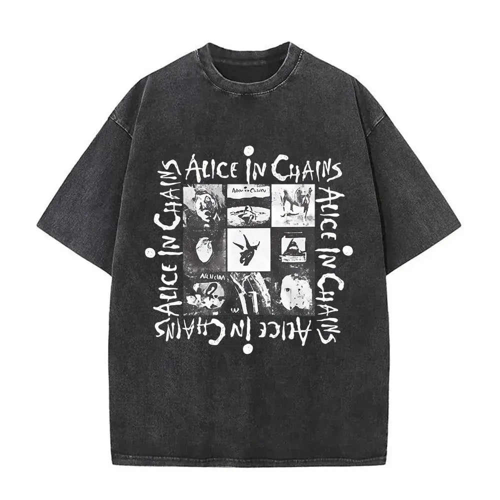 T-Shirt Rock Band Alice in Chains Dirt Washed Vintage  Y2k, different models
