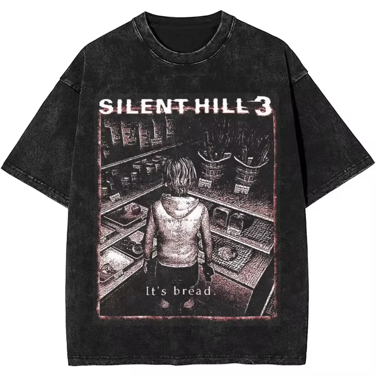 Washed Horror Silent Hill Heavens T-Shirt Streetwear Men Women