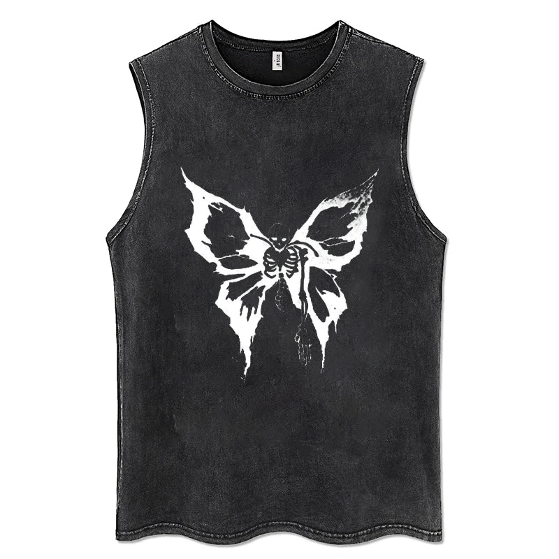 Y2K Tanks Tops for Men Women Vintage Black Men's Tshirts Gothic