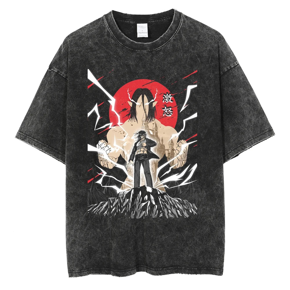 Attack On Titan T-shirts Tee Men Women Vintage Manga Oversized Casual, Different models