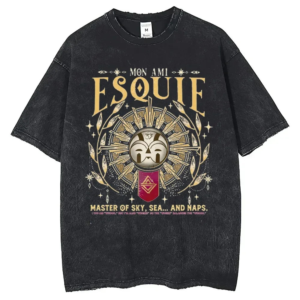 Clair Obscur Expedition 33 T-shirts for Men Merch T-Shirt Vintage Wash